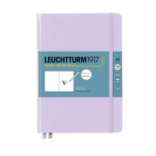Leuchtturm1917 - Album da disegno con copertina rigida, formato paesaggio medio (lilla) - 112 pagine di carta da 150 g/m