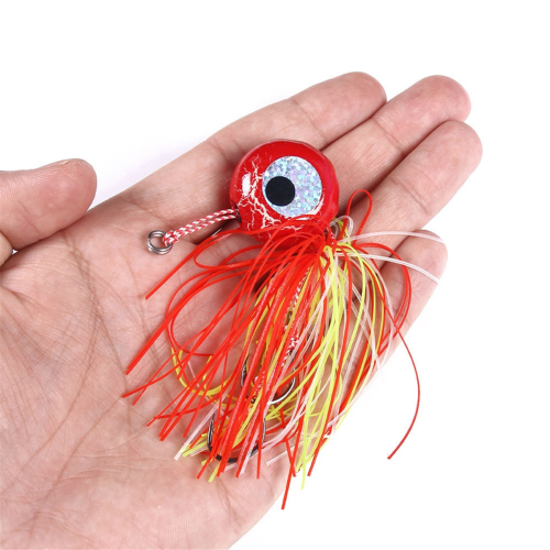 Sinking Metal Jig mit Gummirock zum Meeresangeln, Jigging-Köder 1