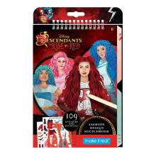 Make It Real: Descendants 4 Rise of Red - Mode Skizzenbuch mit 109 Aufklebern & Schablonen