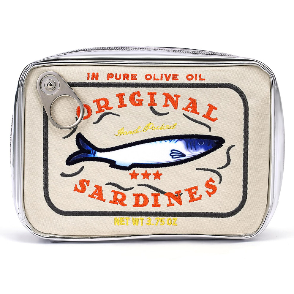Cessfle Canned Sardines Makeup Bag Funny Sardine Tin Fish Cosmetic Bag Creative Cute Makeup Bag Kawaii Pencil Case Pouch Coquette Make Up Pouch For