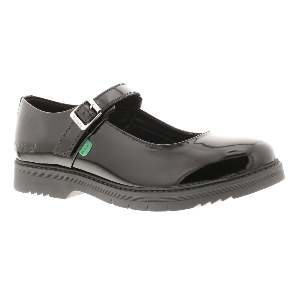 (Black, 7 (Adults')) Kickers Womens Work Shoes School Finley mj Buckle black UK Size