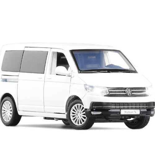 (WIT) 1:32 Zinklegering Bus Volkswagen Multivan T6 Van Legering Diecast Mpv Model Geluid Licht Pull 1