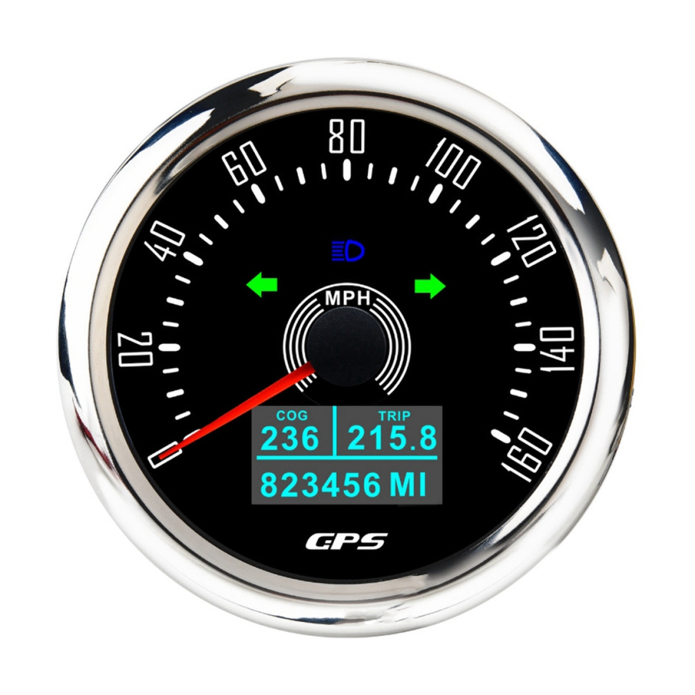 85Mm Gps Speedometer With Gps Antenna 7Colors Backlight 0-160Mph,A 4852268461323