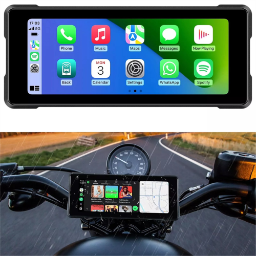 Ασύρματη πλοήγηση GPS μοτοσικλέτας Carplay Android Auto MP5 Player 1
