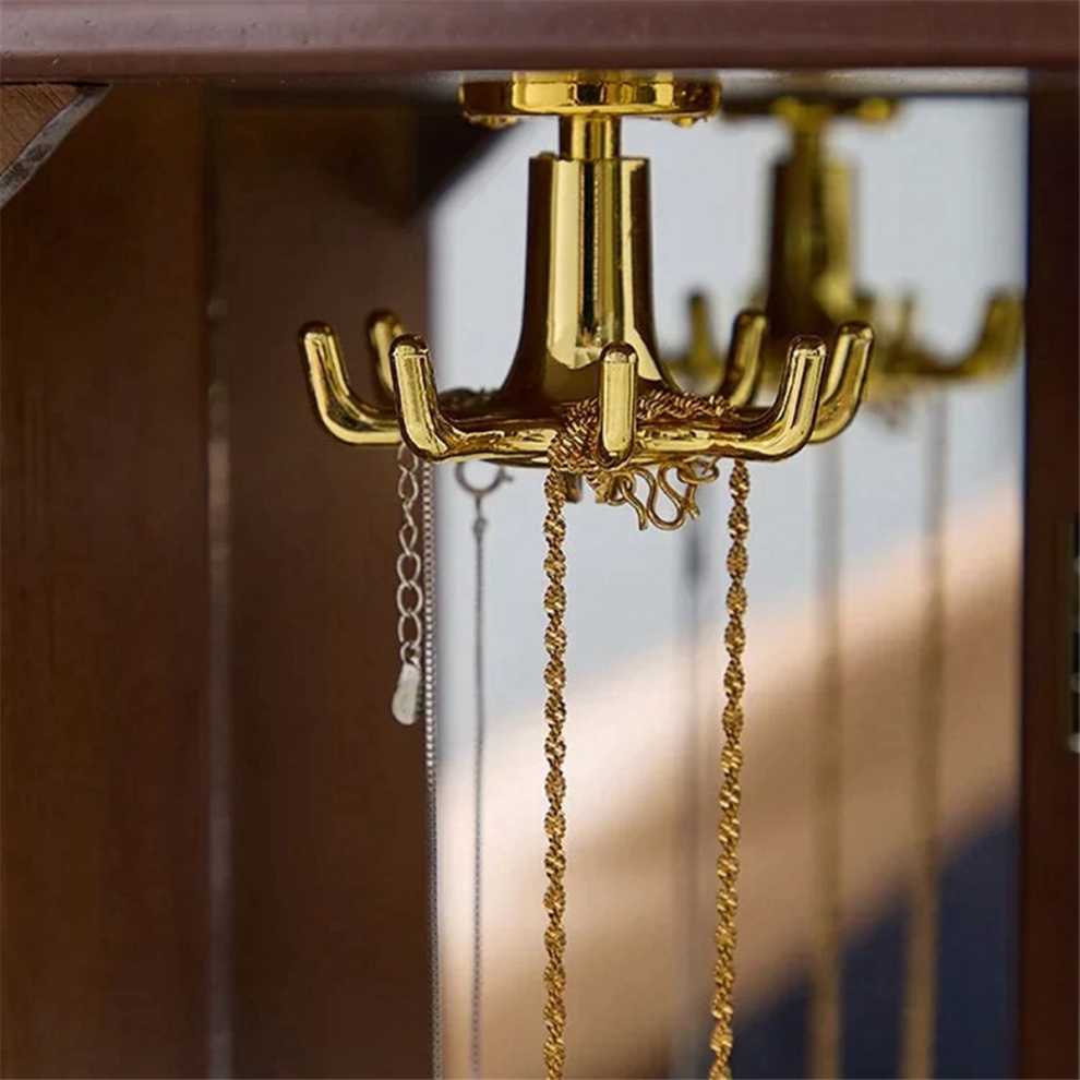 Retro-Aufbewahrungsbox Aus Holz, Schmuckschatulle, 5-Lagig, Retro-Farbe (Dunkel)-image