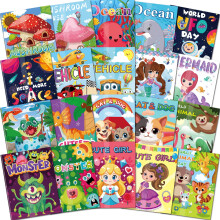 Elfew 20 Pack Small Coloring Books for Kids Ages 4-8 Bulk Coloring Books for Kids 2-4 Birthday Party Favor Coloring and Maze Activity Book Valent