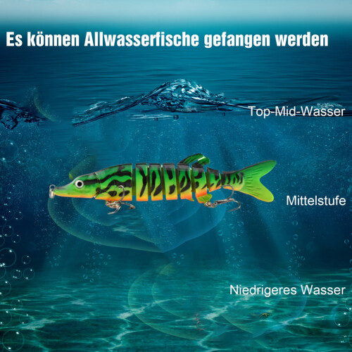 Δόλωμα ψαρέματος λαβρακιού Swimbait Sinking Wobblers Multi Jointed 2