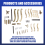Gear Puller Set, 3inch 4inch 6inch 3 Jaw Puller Kit 6