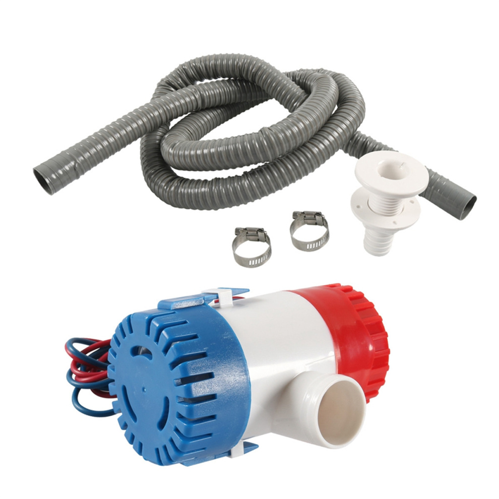 Pompe de cale marine 12 V 1 100 GPH, kit de vidange pour bateau
