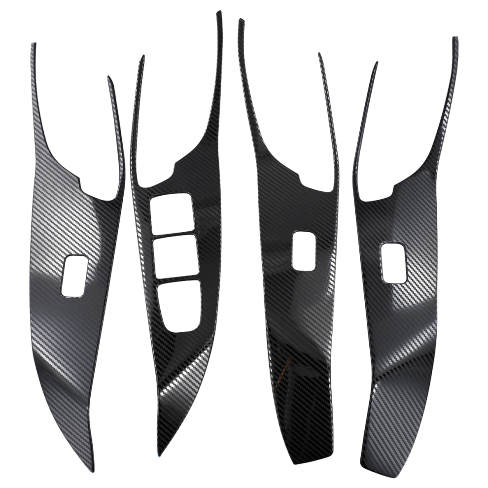 Car Window Lift Switch Button Panel Cover Trim Interior Carbon Fiber 4852268468094