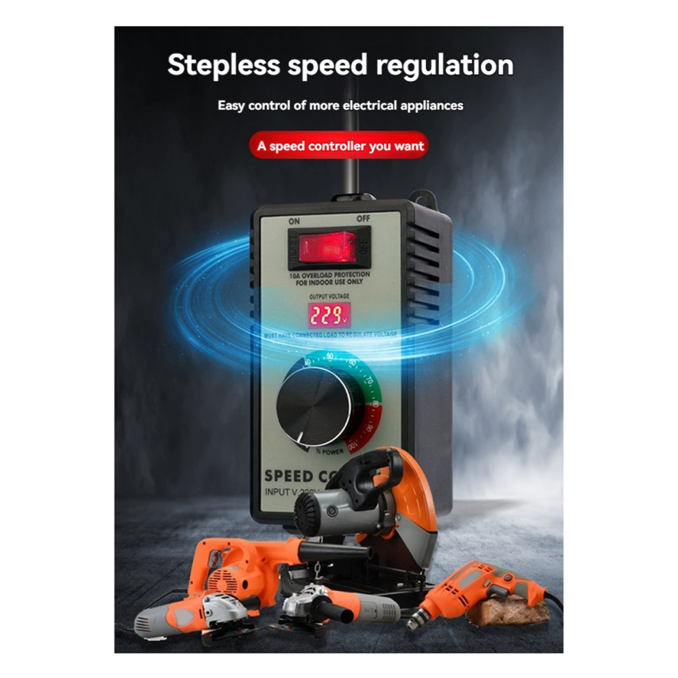 Regulador De Voltaje Variable De 4000 W Para Amoladoras, Controlador Y Enchufe BritáNico-image