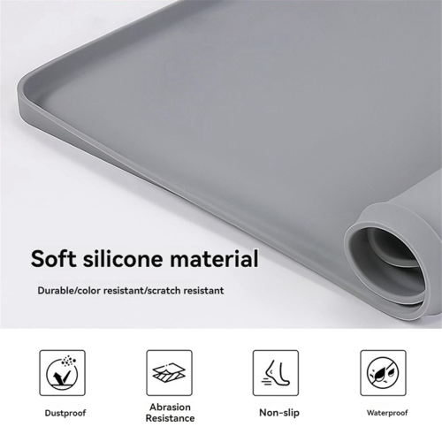 Refrigerator Floor Protector,Mini Silicone Mat,Fridge Under Mat,Gray 2