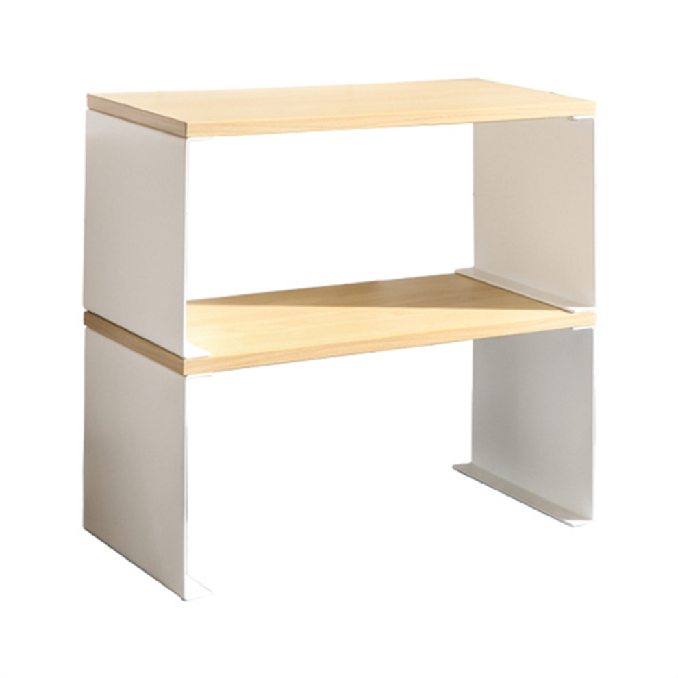 Scaffale Portaoggetti Per Scrivania In Legno Con Cornice Decorativa A Traliccio-image