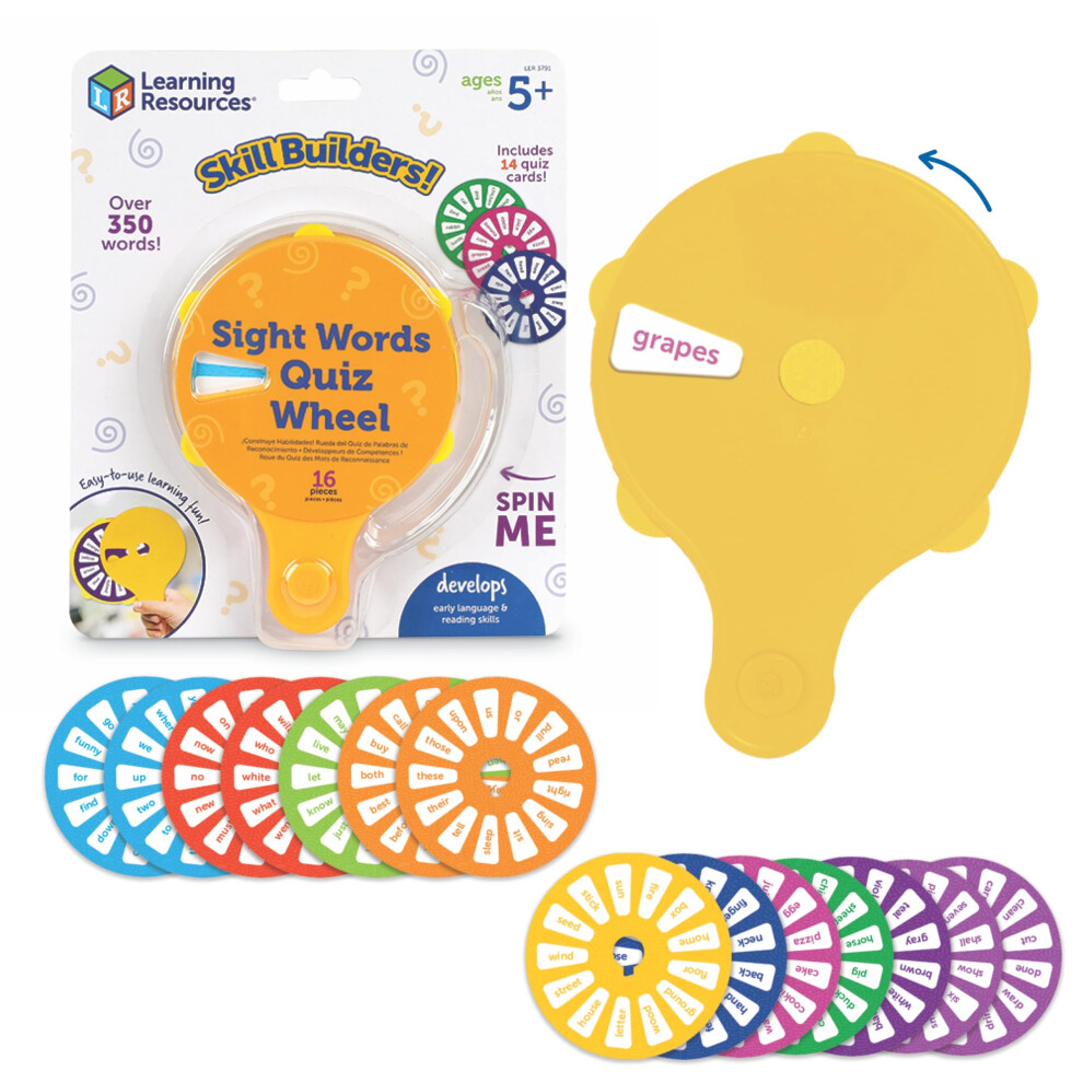 Photos - Educational Toy Learning Resources Skill Builders! Sight Words Quiz Wheel Reading Games Sight Words Flash Cards Kindergarten Learning Activi