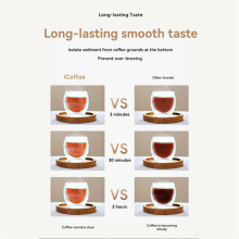 Cafetera y tetera de acero inoxidable con aislamiento al vacío de 320 ml