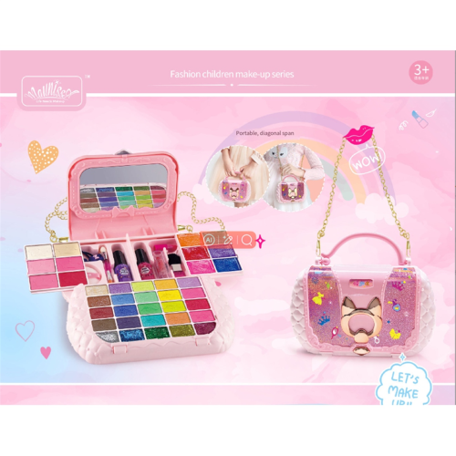 Kit trucco per bambini con specchio e giocattoli lavabili per il trucco 1