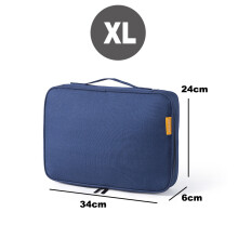 (Donkerblauw xL) Reisportemonnee Familiepaspoorthoes Creatieve waterdichte documententas Organizer Reisaccessoires