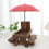 Wooden Squirrel Feeder Bird Pet Dining Table Bench 5