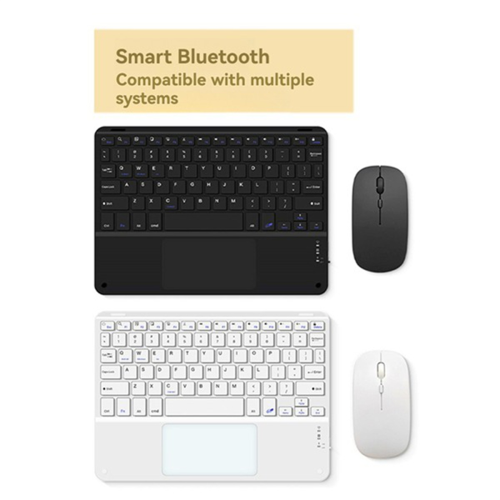 Teclado inalámbrico negro para juegos de PC y tableta 2