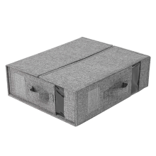 Bed Sheet Storage Box Clothing Sheet Organizer Wardrobe Gray