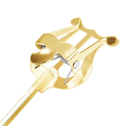 Pupitre portable pour saxophone (version courte) doré 2