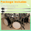 2 stuks drumpoten, drumpootklemhouder, drumset lang 6