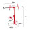 11ft Drywall Lifter with Rolling Casters Panel Hoist, Red 7