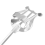 Pupitre portable pour saxophone (version courte) Argent 2