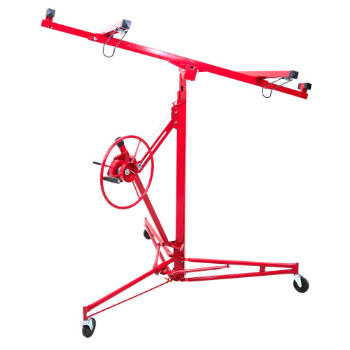 11ft Drywall Lifter with Rolling Casters Panel Hoist, Red 1