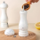 Salt & Pepper Grinder Set, Imitation Marble Refillable Mills, 2Pcs 5