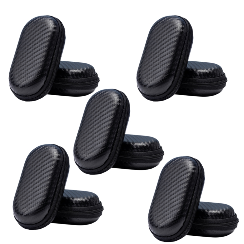 Headphone Bag Oval Headphone Storage Box Straw Mat Pattern-image-OPC-PH9WZFF-NEW