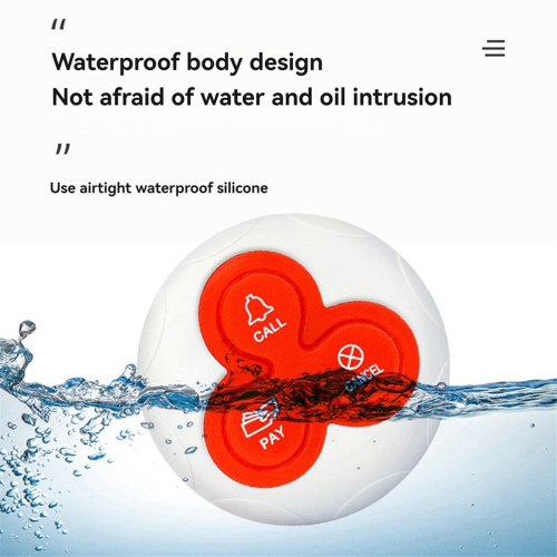 Waterproof Wireless Call Transmitter Button Pager 433MHz 1 button 2