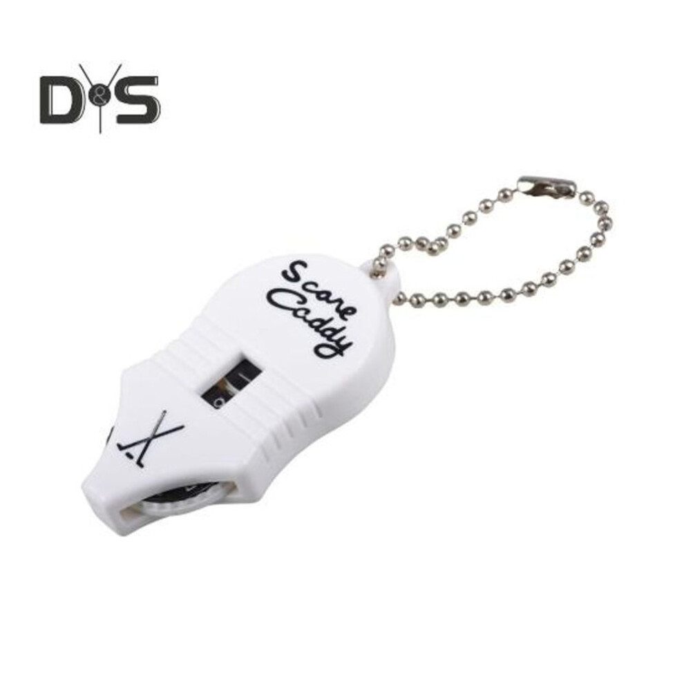 (white) Golf Score Counter Mini Score Tracker Portable 2 Digit Stroke Counting Tool Clicker Keychain Outdoor Golf Sports Scoreboard