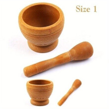 (Size1) Resin Mortar Pestle Set Garlic Herb Spice Mixing Grinding Crusher Bowl Restaurant Kitchen Tools
