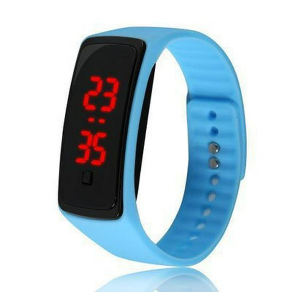 (light blue, Light blue) Multifunctional LED Kids' Sunglasses & Watch: Trendy Student Bracelet