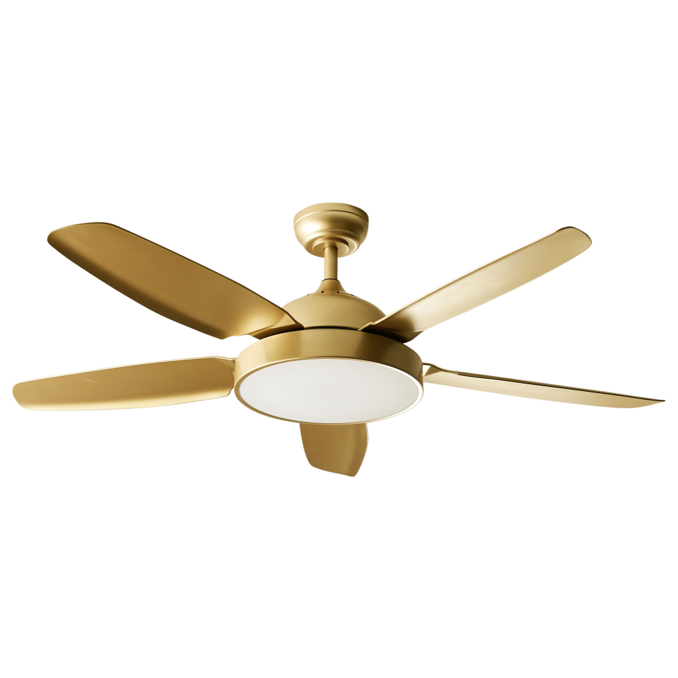 Ceiling Fan with Light GOSHAABA with Remote Brass