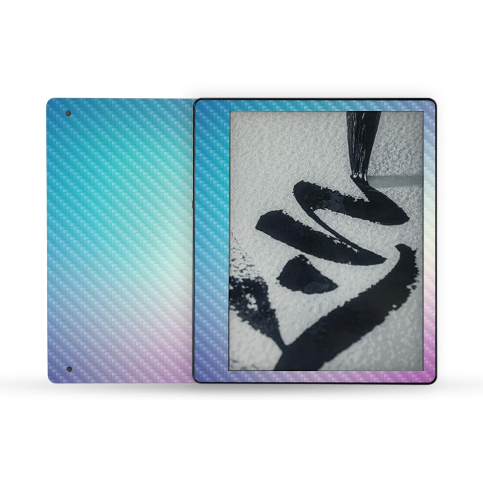 Skin Mightyskins En Fibre De Carbone Compatible Avec Amazon Kindle Scribe (2022) - Brouillard Vif | Finition Protectrice Textur E En Fibre De Carbone-image
