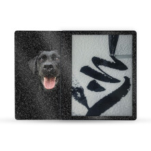 MightySkins Película Brilhante Glitter Compatível com Amazon Kindle Scribe (2022) - Labrador Preto