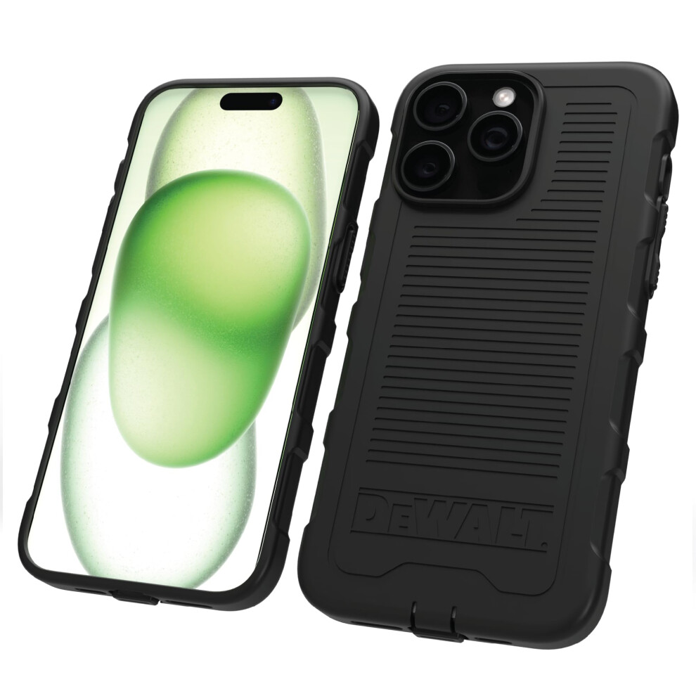 Coque Magn Tique Robuste Dewalt Pour Iphone 15 Pro Max Compatible Avec Magsafe, R Sistante Aux Chocs Et Fine, Compatible Avec Magsafe, Noire Mate-image