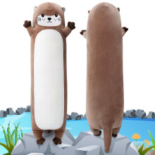 Sprinqdawin Large Otter Stuffed Animal 20  Long Otter Plush Cute Plushies Animal Body Pillow Kawaii Big Plush Toys Animal Gifts Animal Sleeping Huggin
