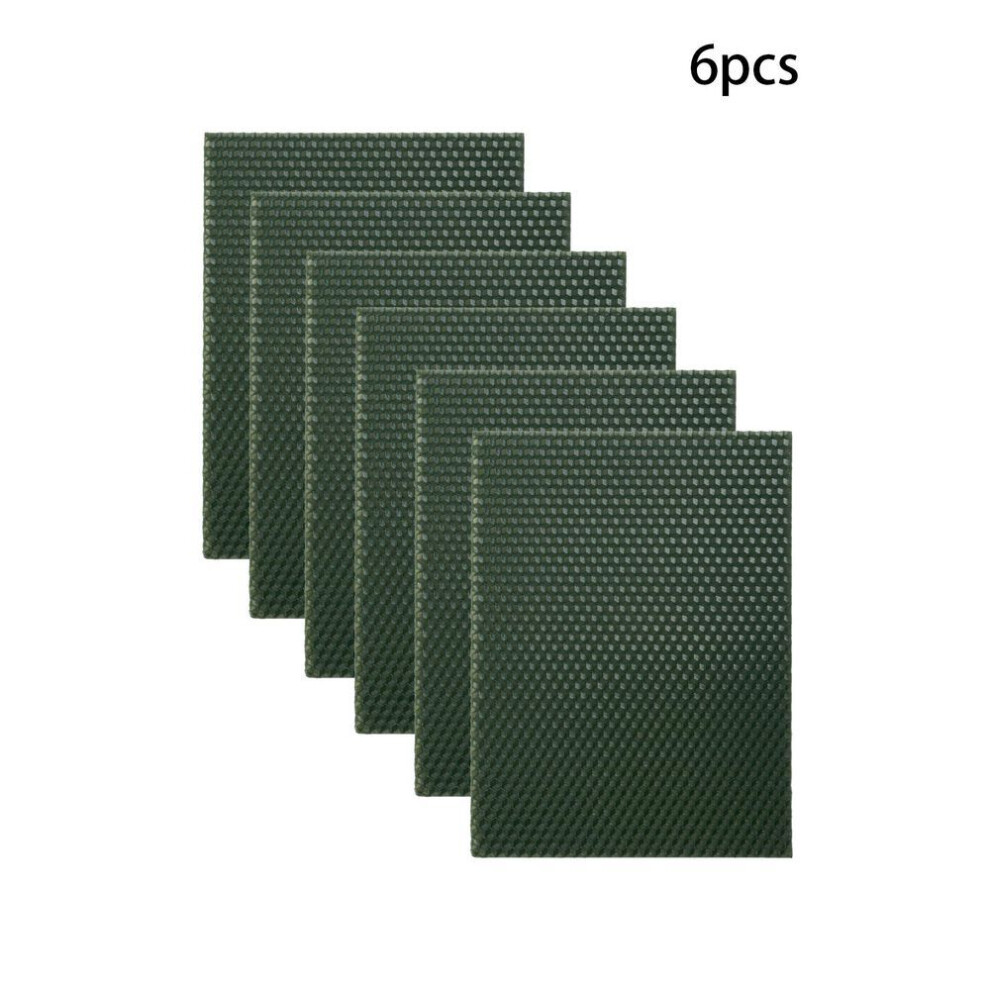 (dark green) 6pcs 15*20cm Color Beeswax Sheet Candle Roll Handmade Smokeless Candle Making Honeycomb Wax Slice Parent-child Activity Material