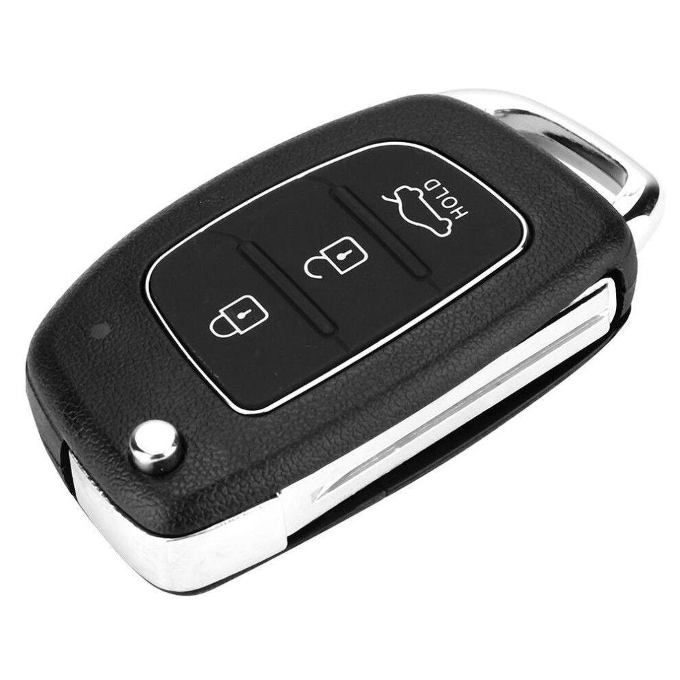 Flip 3 Button Remote Key Fob Case Shell Cover Fit For Hyundai Santa Fe (ix45) 20132014