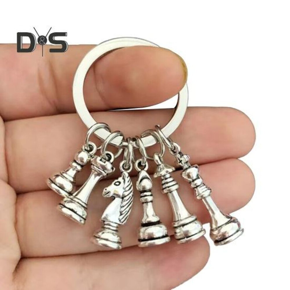 (Other, C) Chess Keychain Bag Charms Easy to Hang Lightweight Portable Multipurpose Handbag Wallet Chess Keyring Hanging Decoration