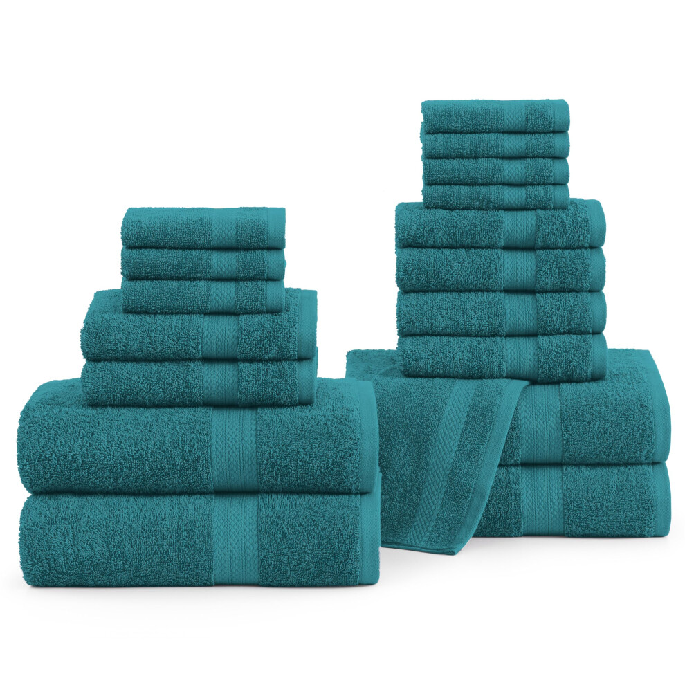 Serviettes de bain en coton LANE LINEN pour salle de bain - Ensemble de 18 serviettes de bain - 4 grandes serviettes de bain, 6 essuie-mains pour sall