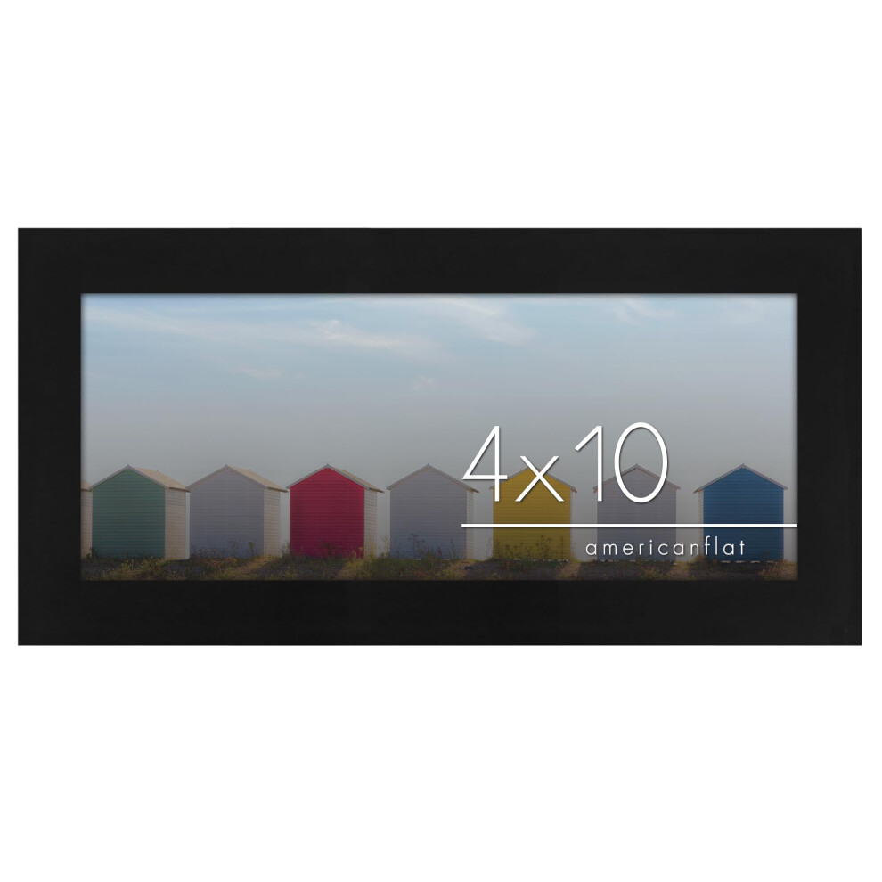Cadre photo Americanflat 4x10 avec verre incassable - Cadre style galerie en bois d'ing  nierie - Collection Signature - Cadre photo pour table et mur