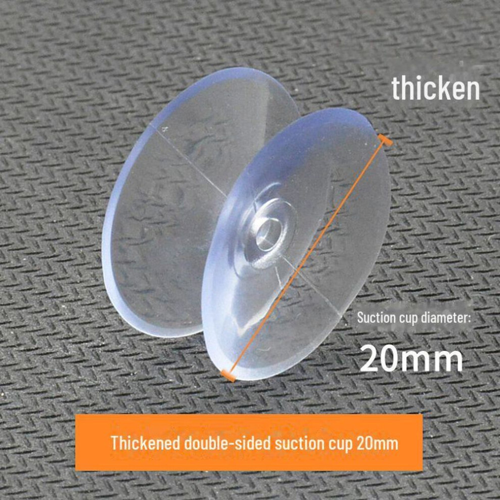 (as the picture, Double-sided suction cup 20mm) Double-Sided Transparent Suction Cup Anti-Slip Rubber Pad for Glass Coffee Table