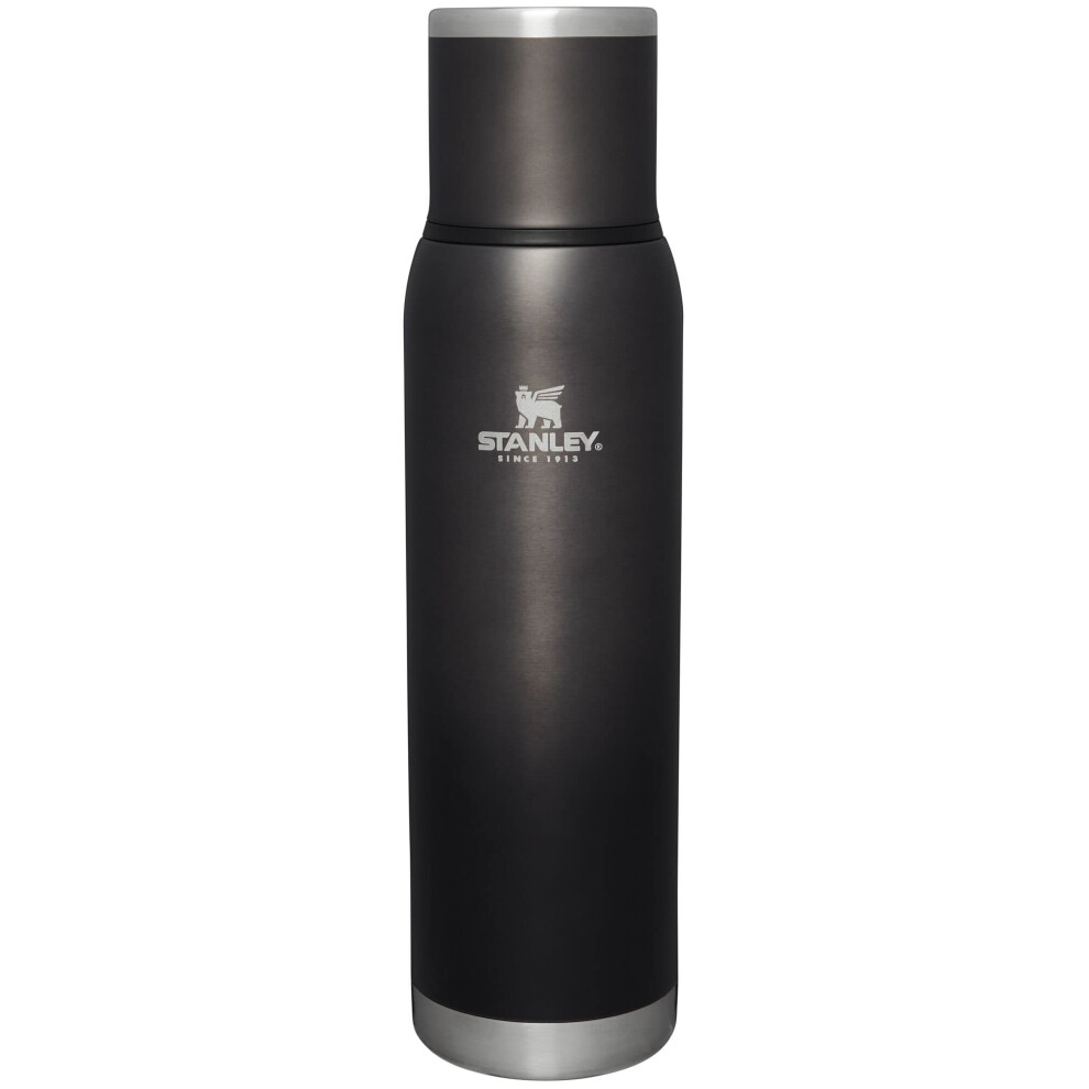 Stanley Adventure-To-Go Vacuum Bottle 1.4 qt | Wide Mouth with Leakproof Cup Lid | Keep Drinks Hot or Cold | Packable for Travel | Insulated Stainless