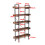 Living And Home 5 Tier Industrial Shelving Unit Bookcase Display Shelf 6