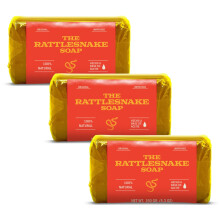 YERBERO - Pacote de 3 - Sabonete Rattlesnake 150gr Cada - (Feito com Óleo) 5.3 oz. Tamanho Grande - Fabricado no México.