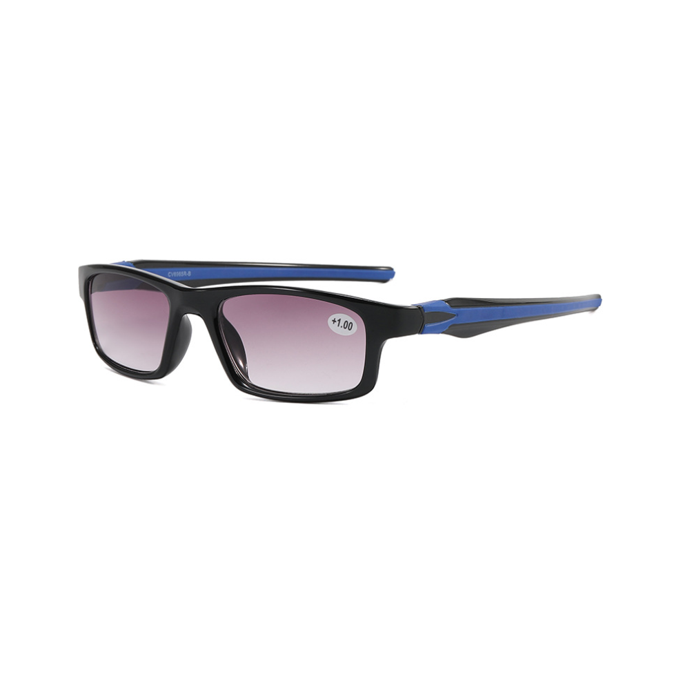 Blue (, +2.50) Reading Glasses Mens Womens Sports Silicone Temple Reader +1.0 ~ +4.0